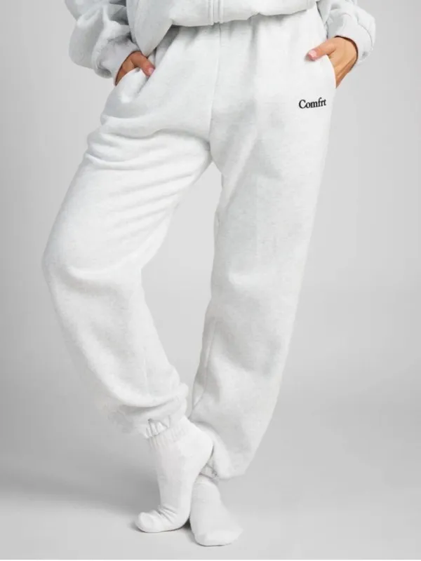 Comfrt Cloud Heather Gray Sweatpants Joggers Embroidered Logo Women Size 3X Plus - Image 4