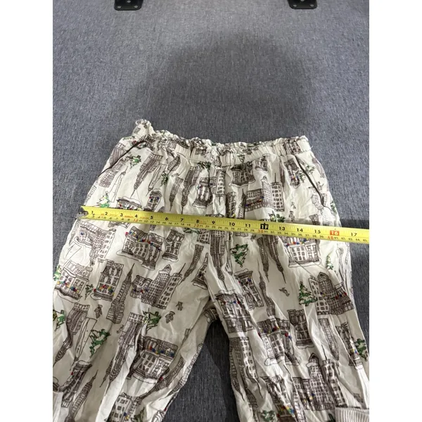 Aerie Women's Pajama Jogger Pants Sz M Knit City Graphic Holiday Christmas - Image 6