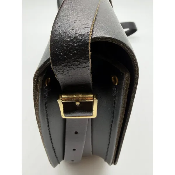 The Cambridge Satchel Company Saddle Bag Women Small Black Leather Crossbody - Image 6