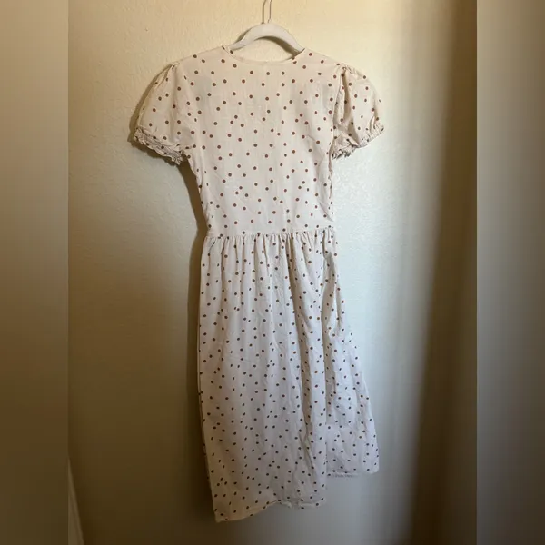 Rylee + Cru Polka Dot Button‎ Midi Dress Size XS Cotton Cottage - Image 5
