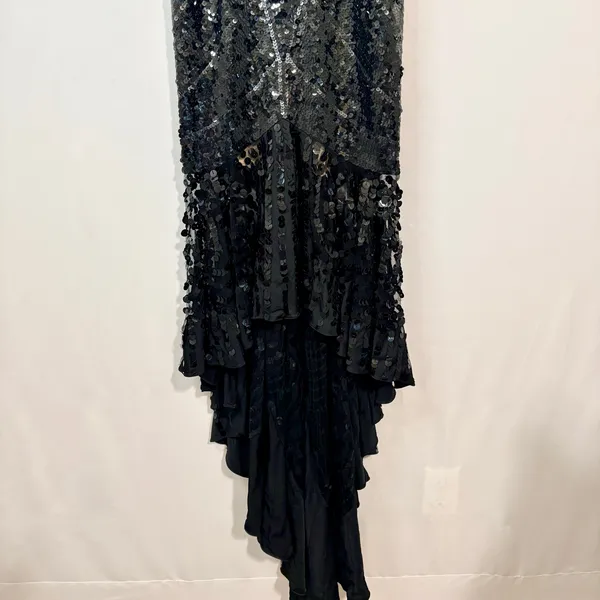 Mandalay Women’s Sleeveless Sequin Hi Low Formal Gown Dress Black Size 6 NWT - Image 3