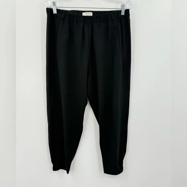 Aritzia‎ Babaton Dexter Ankle Jogger Pants Black Fine Japanese Fabric Size Large - Image 3