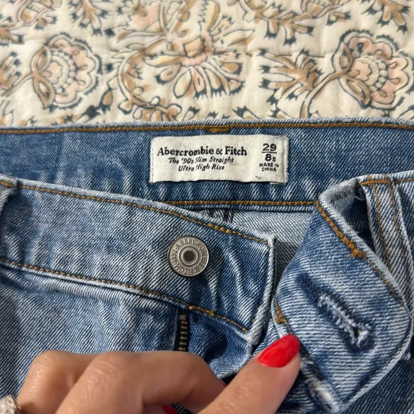 Abercrombie & Fitch Light Blue High Rise Jeans - Image 2