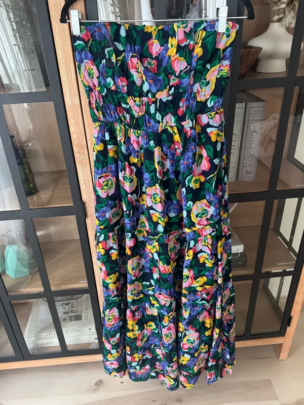 By Anthropologie The Somerset Strapless Maxi Dress floral gown colorful wedding - Image 9