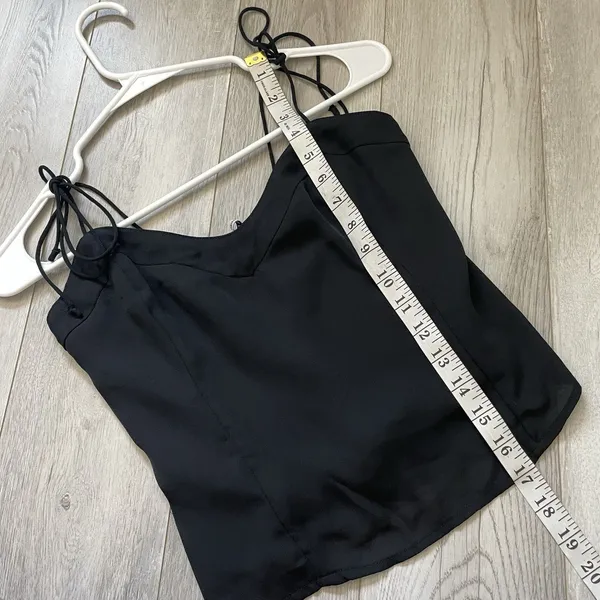 Abercrombie & Fitch Cami Tank Top v neck crop womens Black (xsmall) going out - Image 6