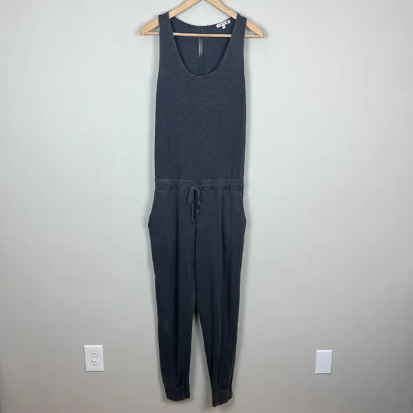 Sundry 2 Jumpsuit Womens Medium‎ Gray Jogger Sleeveless Drawstring Casual Lounge - Image 13