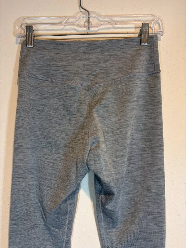 Nike One 7/8 Training Tights Leggings Gray Black Mesh - Image 10