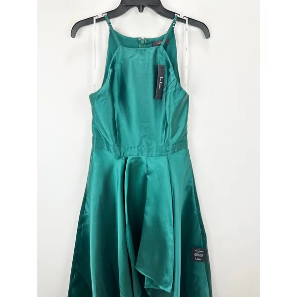 Lulus Broadway Show Emerald Green High-Low Gown Formal Glam Party Medium NWT - Image 10