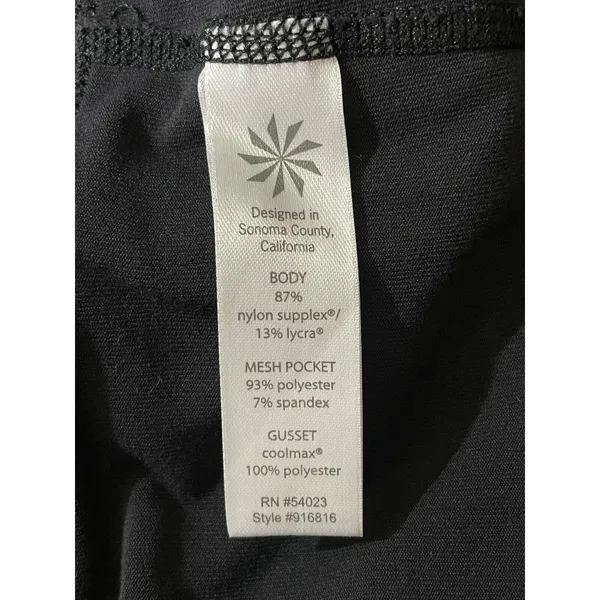 Athleta Women's Contender 2 in 1 Black Short & Skirt Size M Black Zip Pocket - Image 11