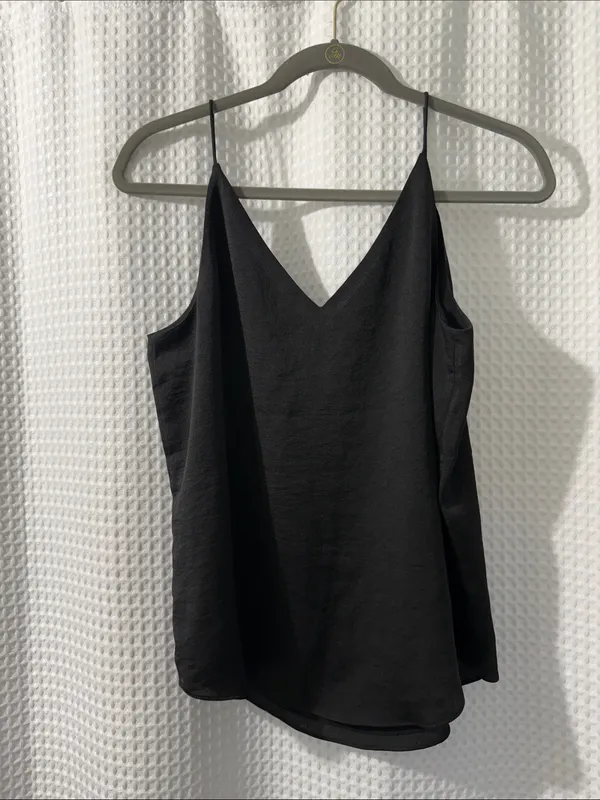 Express Black Women's Satin Camisole Top Women’s Lightweight Layering Size Small - Image 2