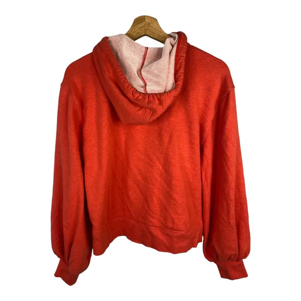 Cabi Womens Small Tangerine Deluxe Zip Up Hoodie Orange Zip Front Sweatshirt - Image 3