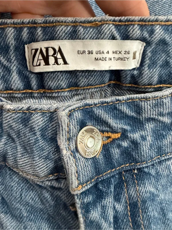 Zara Blue Wide-Leg Women's Jeans - Image 3