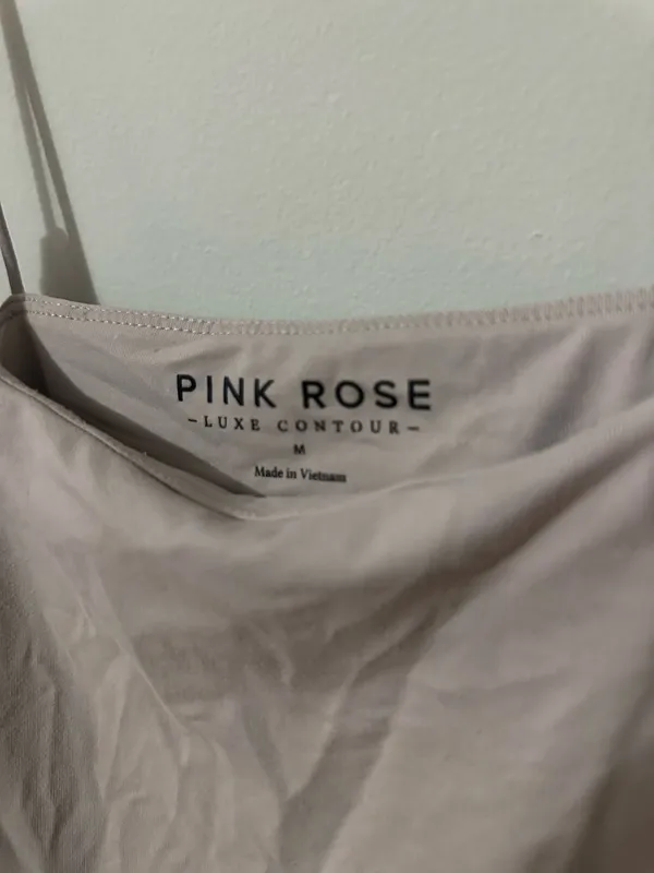 Pink Rose Women's Beige Spaghetti Strap Seamless Cami Top - Image 3