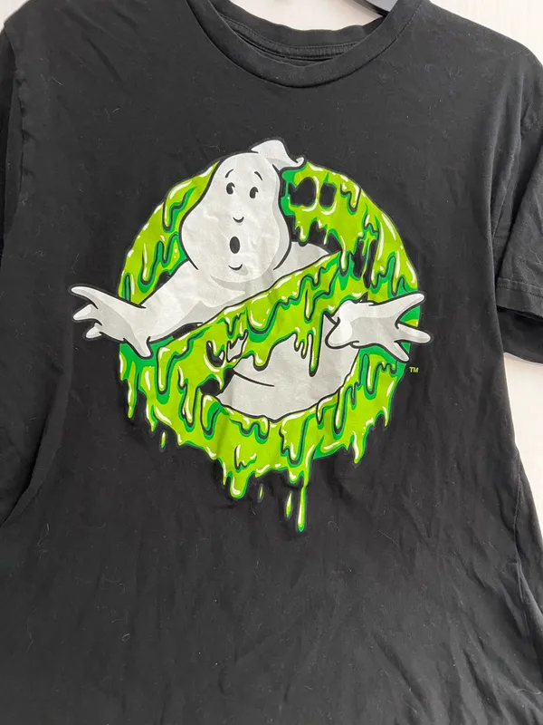Ghostbusters Black T-Shirt with Green Slime Design - Image 2