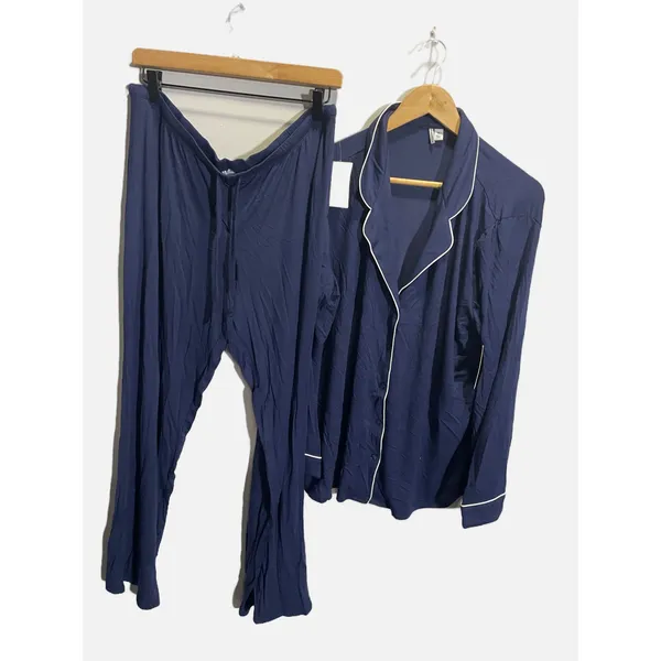 Nordstrom Pajama XL Navy Blue‎ Moonlight Eco Knit Long Sleeve Sleepwear Lounge - Image 3