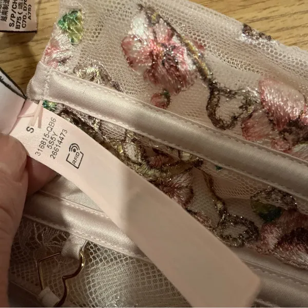Victoria’s Secret dream angels unlined floral roses embroidered heart corset - Image 11