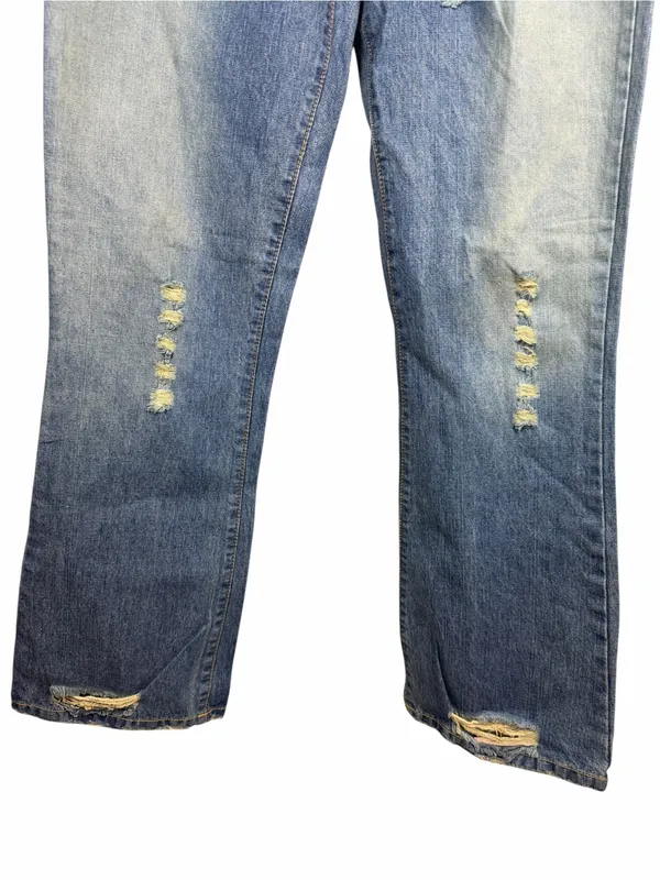 Abercrombie & Fitch Y2K Distressed Bootcut Madison Jeans Blue Denim Grunge Sz 6 - Image 7