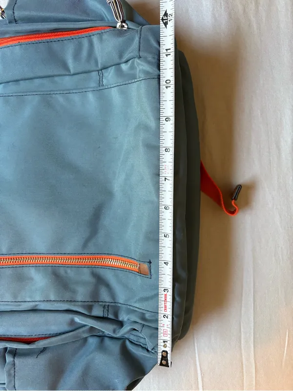 Vera Bradley Lighten Up Grand Backpack Mineral Blue Orange Laptop Travel - Image 5
