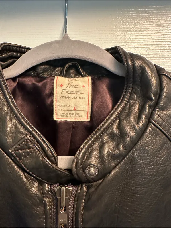 We The Free Free People Vegan Leather Moto Jacket - Image 2