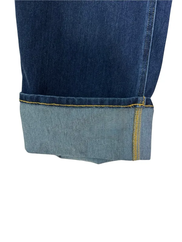 Halara Flex High Waisted Pockets Rolled Hem Wide Leg Washed Casual Jeans Size XS - Image 10