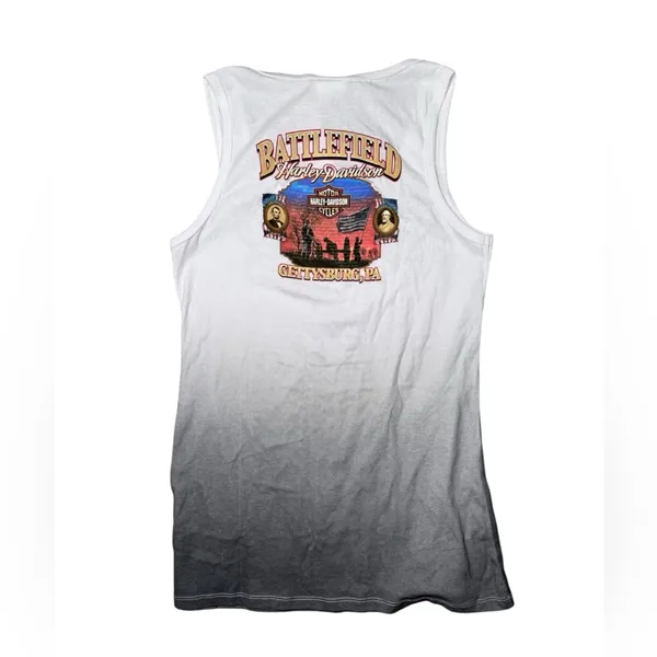 Harley-Davidson‎ Battlefield Gettysburg PA Graphic Tee tank top White large - Image 2