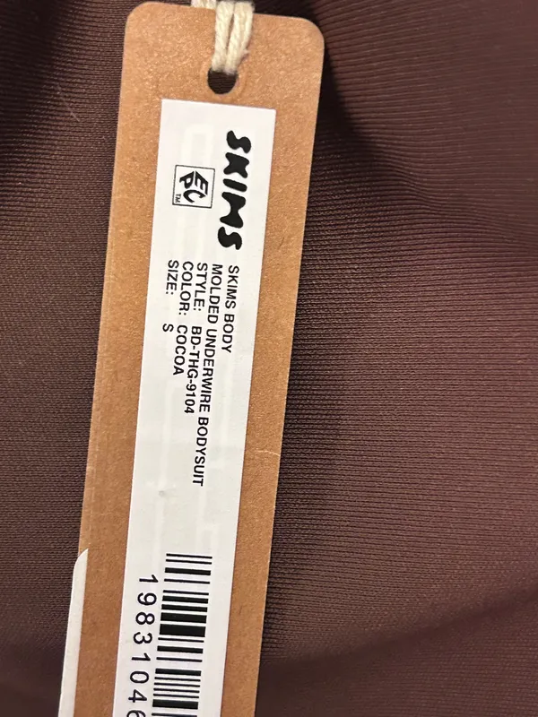 Skims Molded Underwire thong Bodysuit Small- Cocoa Brown NWT - Image 3