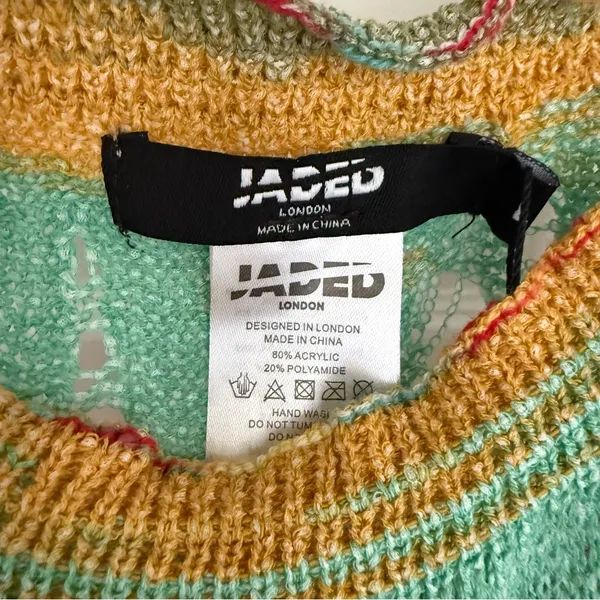 Jaded London NWT Odette Striped Knitted Maxi Skirt Multicolor, Size L - Image 3