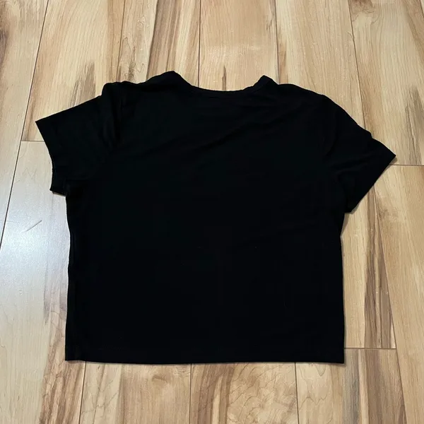 Hello Kitty And Friends X Forever 21 Black Graphic Crop Top Baby Doll T Shirt M - Image 6
