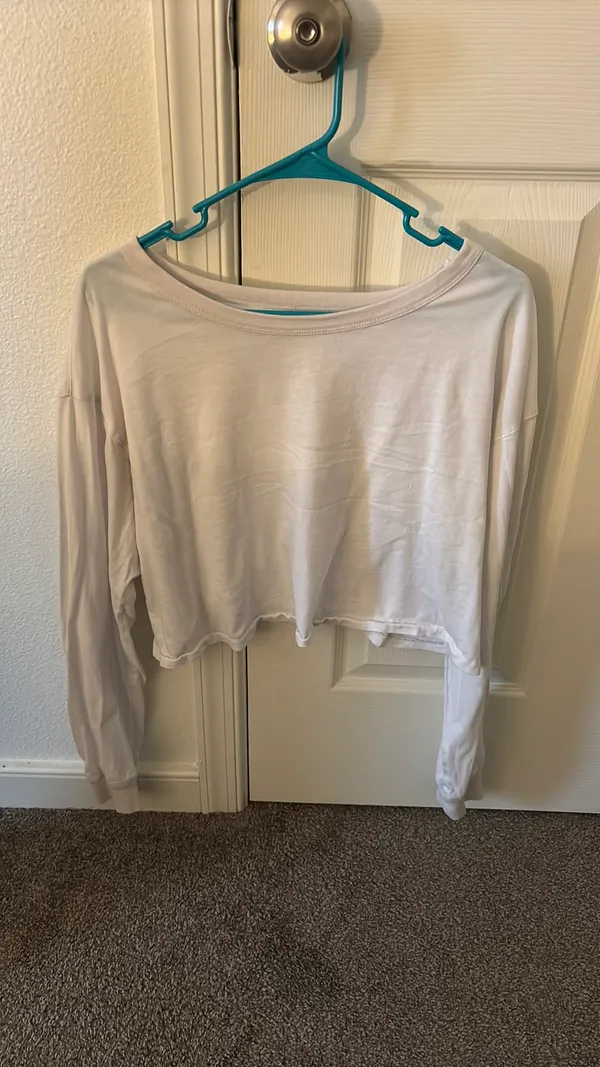 100% cotton cropped boxy long-sleeve - Image 2