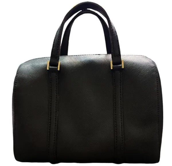 KATE SPADE Saffiano Leather Boston Handbag Black Dual Top Handle Zip Purse EUC - Image 2