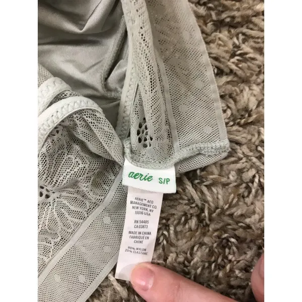 Aerie floral lace strappy bralette with ruffled edges - Image 6
