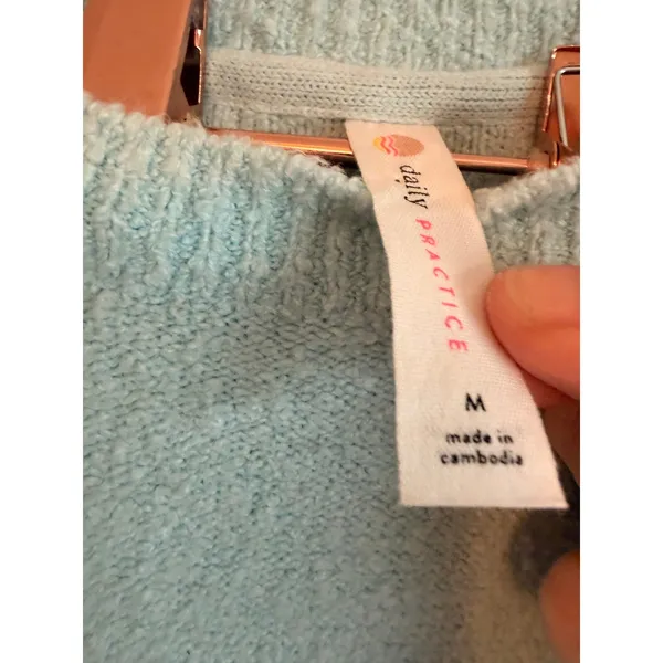 Daily Practice Sweater Dress Women M Blue Oversized Knit Loungewear‎ - Image 5