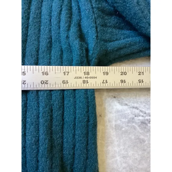 Aerie Women Teal Green Ribbed Knit Oversized Crewneck Sweater Small S/P 1393 - Image 2