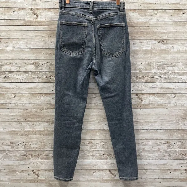 Zara Womens Size 4 Jeans Denim Blue Skinny Ankle Slim 5‎ Pocket Pants Zippered - Image 5