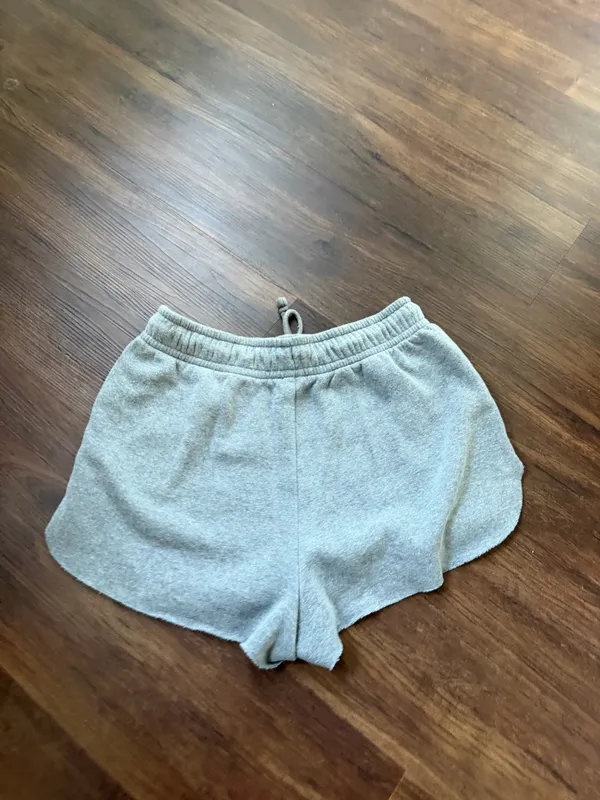 Target Women’s Heather Grey Comfy Fleece Shorts - Image 2