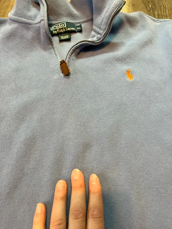 Polo Ralph Lauren Blue Quarter Zip Sweater - Image 6