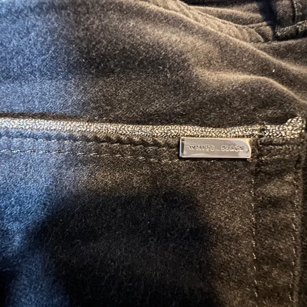 White House Black Market The Skinny Black Velvet‎ Pants Metallic Trim Size 2 - Image 10