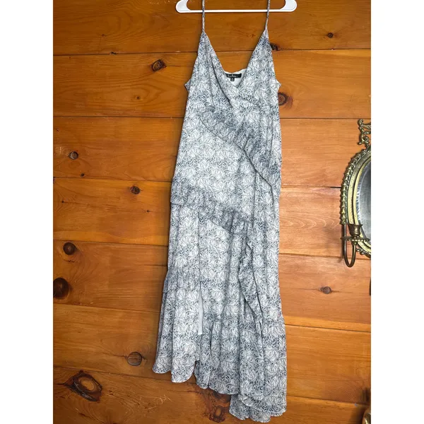 Lulus These Memories Light Blue Floral Print Ruffled Midi Dress Dance Size XL - Image 3