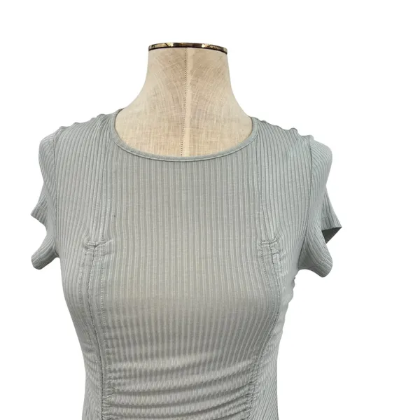 Urban Outfitters‎ Lioness Eyes For You Ruched Mini Dress Short Sleeve Gray XS - Image 4