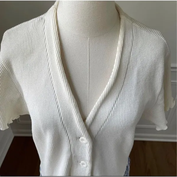 Vintage 80s 90s Barbara Lesser Maxi Dress Cottagecore Thermal Seersucker Cabinco - Image 8
