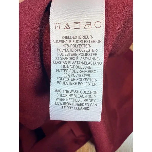 Dress the Population NWT Bailey Off-the-Shoulder Midi‎ Dress Burgundy Size Large - Image 9