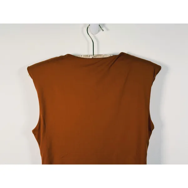 REORIA High Neck Sleeveless Bodysuit Womens M Fall Stretch Layering Minimalist - Image 6