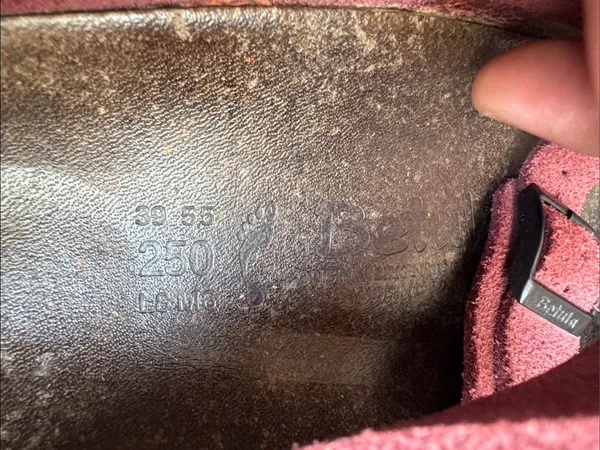 Betula by Birkenstock Women's Triple-Strap Suede Sandals in Wine - Image 4