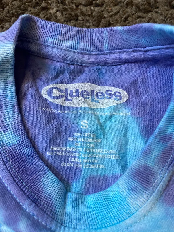 Urban Outfitters Clueless Tie Dye Blue Small Tee - Image 8