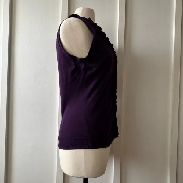 The Limited Ruffle Trim Sleeveless Cardigan - Image 5