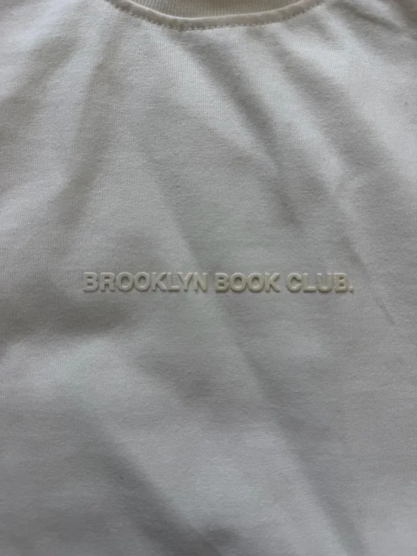 VOX POPULI Brooklyn Book Club Graphic T-Shirt Men’s Medium Cream Oversized Cotton NWT - Image 7