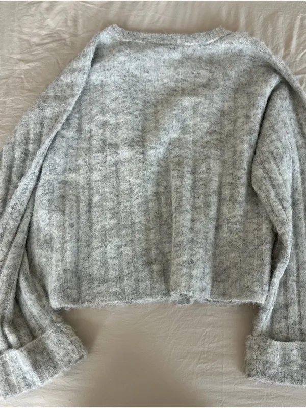 Wild Fable Gray ribbed loose fit cardigan - Image 3