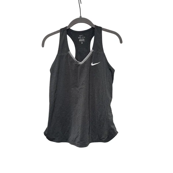Nike Dri-FIT Gray Racerback Tank Top M - Image 2