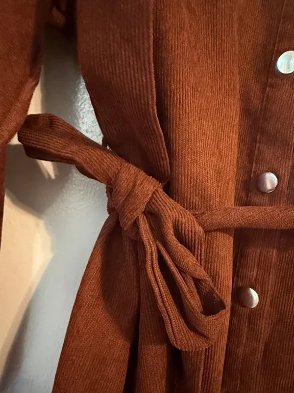 Brown Belted Shirt Dress - Women's Festival - Image 3