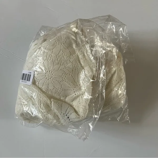 Aerie Textured Lace Padded Longline Bralette in Creamy White Size XL - Image 11